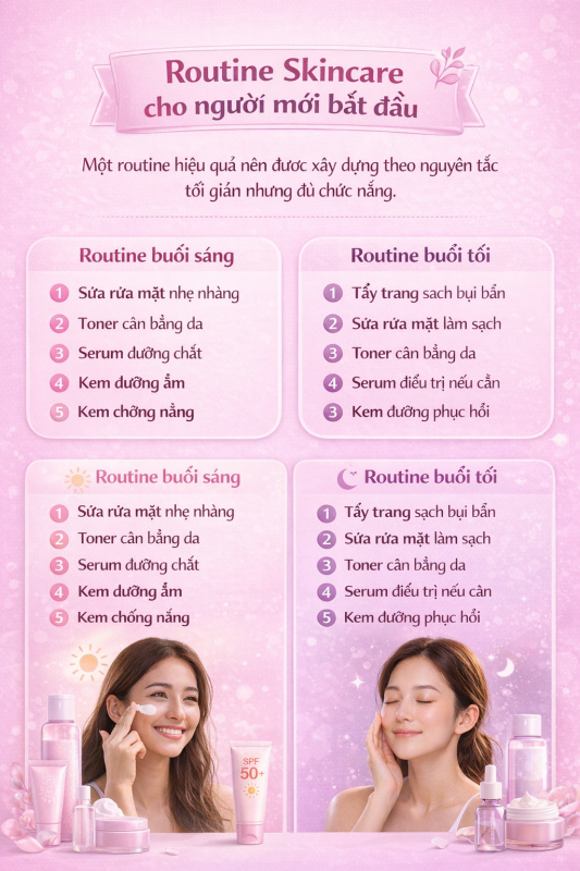 các bước skincare cho người mới bắt đầu đúng cách